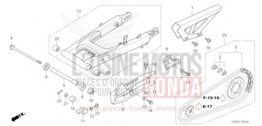 SWINGARM CRF125FBP de 2024