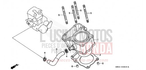 CYLINDER NX250K de 1989