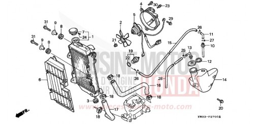 RADIATOR NX250K de 1989