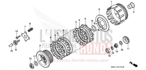 CLUTCH NX250K de 1989