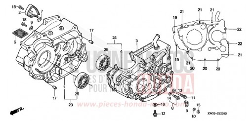 CRANKCASE NX250K de 1989
