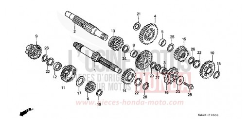 TRANSMISSION CR250RH de 1987