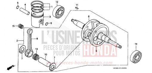 CRANKSHAFT/PISTON NH50MSL de 1990
