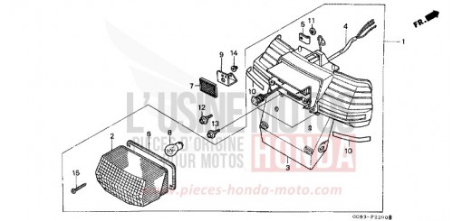 TAILLIGHT NH50MSL de 1990