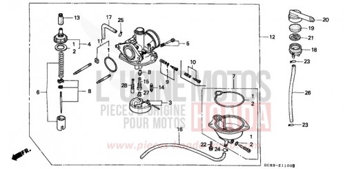 CARBURETOR NH50MSK de 1989