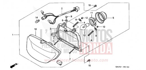 HEADLIGHT SJ50V de 1997