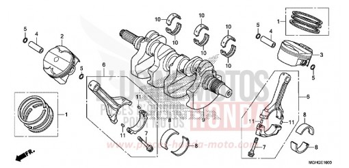 CRANKSHAFT/PISTON VFR1200XG de 2016