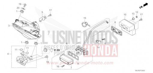 TAILLIGHT CB500XAT de 2026