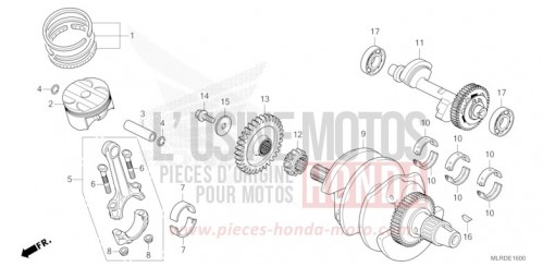 CRANKSHAFT/PISTON CB500XACT de 2026