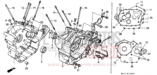 CRANKCASE XRV750M de 1991