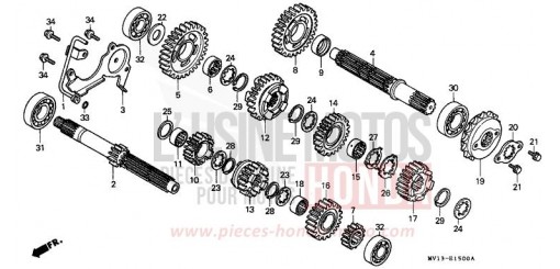 TRANSMISSION XRV750N de 1992