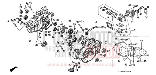CRANKCASE CR125RL de 1990