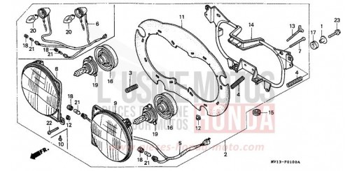 HEADLIGHT XRV750N de 1992