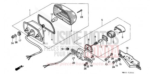 TAILLIGHT XL600VM de 1991