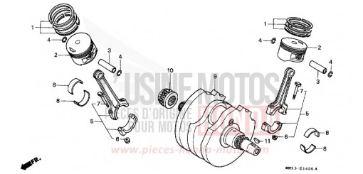 CRANKSHAFT/PISTON XL600VN de 1992
