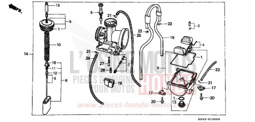 CARBURETOR CR125RM de 1991