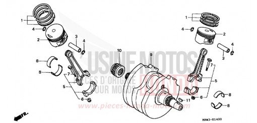 CRANKSHAFT/PISTON XL600VT de 1996