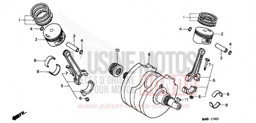 CRANKSHAFT/PISTON XL600VV de 1997