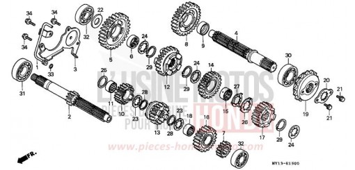 TRANSMISSION XRV750R de 1994