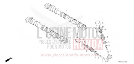 CAMSHAFT/VALVE CB650RACR de 2024