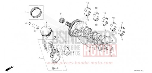 CRANKSHAFT/PISTON CB650RACR de 2024
