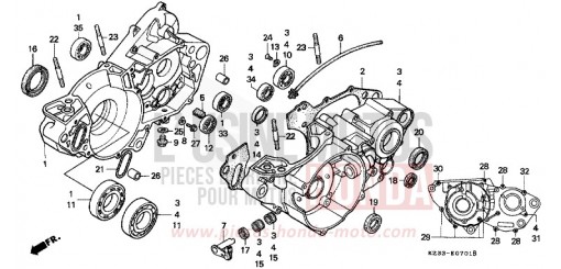 CRANKCASE CR250RT de 1996