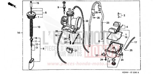 CARBURETOR CR125RX de 1999
