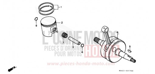 CRANKSHAFT/PISTON CR500R1 de 2001