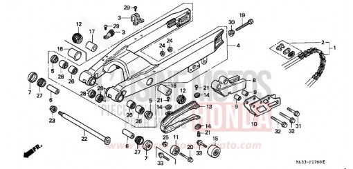 SWINGARM CR500RL de 1990