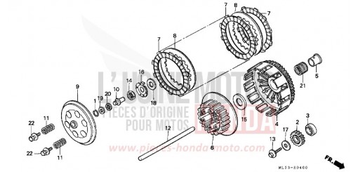 CLUTCH CR500RN de 1992