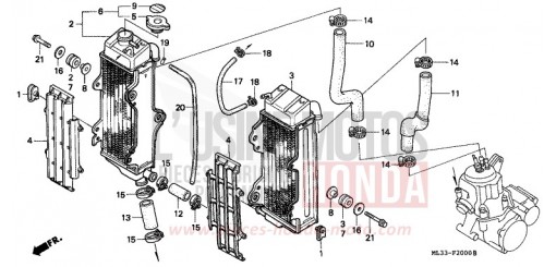 RADIATOR CR500RR de 1994