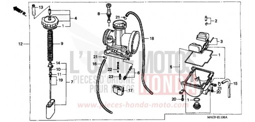 CARBURETOR CR500RW de 1998