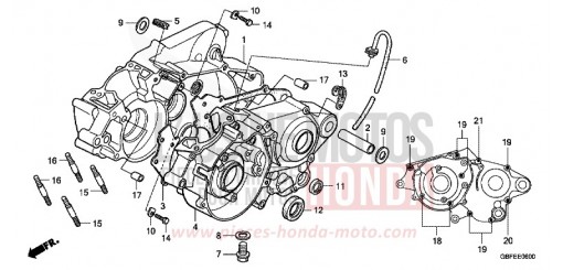 CRANKCASE CR85R7 de 2007