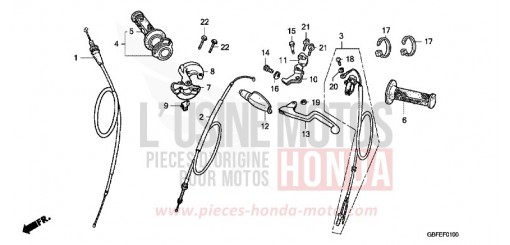 SWITCH/CABLE CR85R7 de 2007