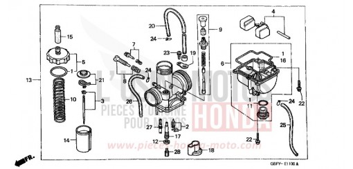 CARBURETOR CR80R2 de 2002