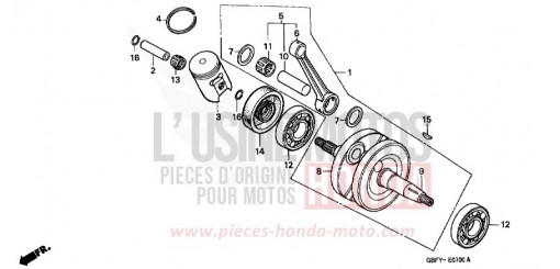 CRANKSHAFT/PISTON CR80RB2 de 2002