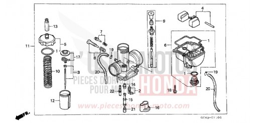 CARBURETOR CR80RH de 1987