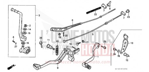 PEDAL CR80RJ de 1988