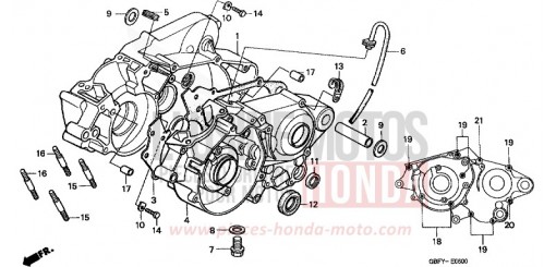 CRANKCASE CR80RBY de 2000