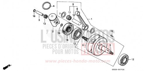 CRANKSHAFT/PISTON CR80RM de 1991