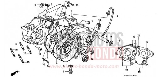 CRANKCASE CR80RT de 1996