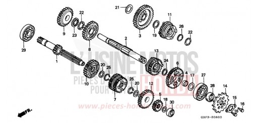 TRANSMISSION CR80RW de 1998