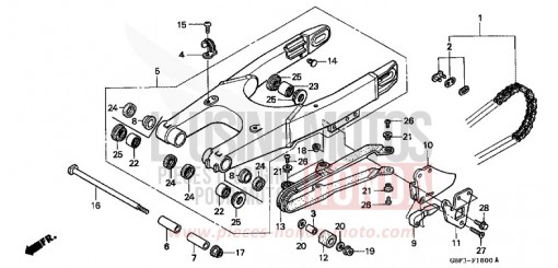 SWINGARM CR80RW de 1998
