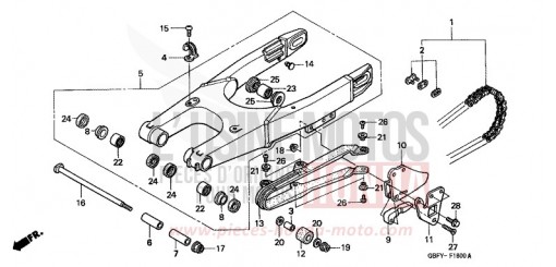 SWINGARM CR80RY de 2000
