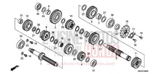 TRANSMISSION CRF150R9 de 2009