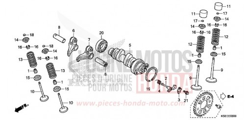 CAMSHAFT/VALVE CRF150RD de 2013