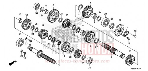 TRANSMISSION CRF150RBJ de 2018