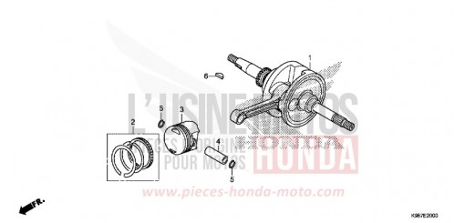CRANKSHAFT/PISTON WW125AK de 2019