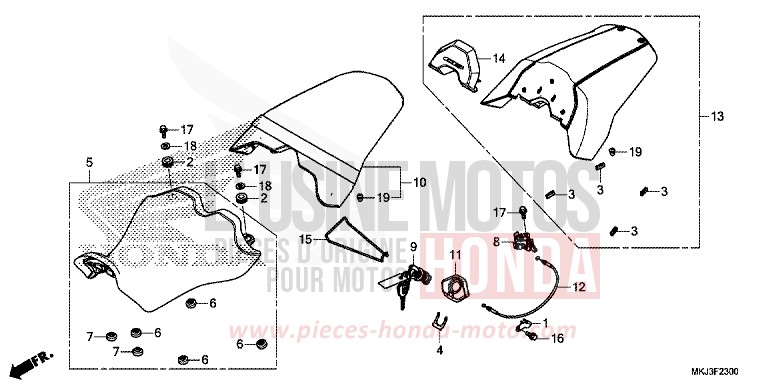SELLA per CB1000R GRAPHITE BLACK (NHB01) del 2018