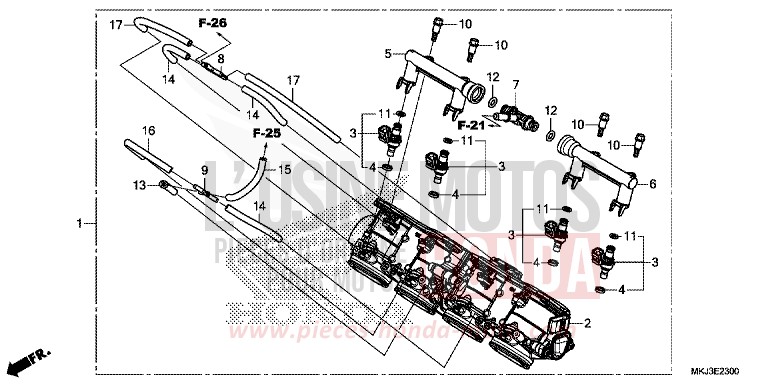 THROTTLE BODY for CB1000R MAT BULLET SILVER (NH389) from 2018